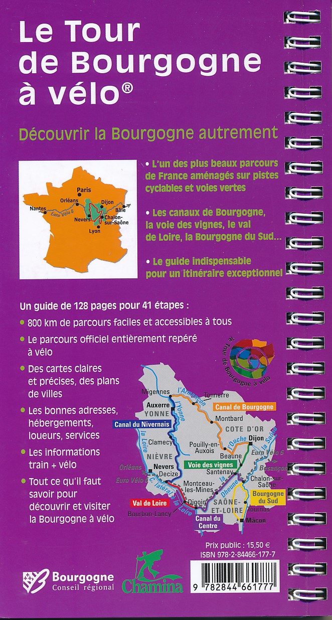 Fietsgids Le Tour De Bourgogne À Vélo Chamina 9782844661777